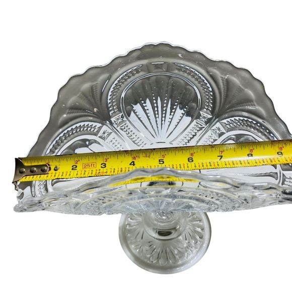 1906 Bryce Higbee Anona Vintage Teardrops Clear EAPG Pressed Glass Banana Boat - Picture 8 of 10